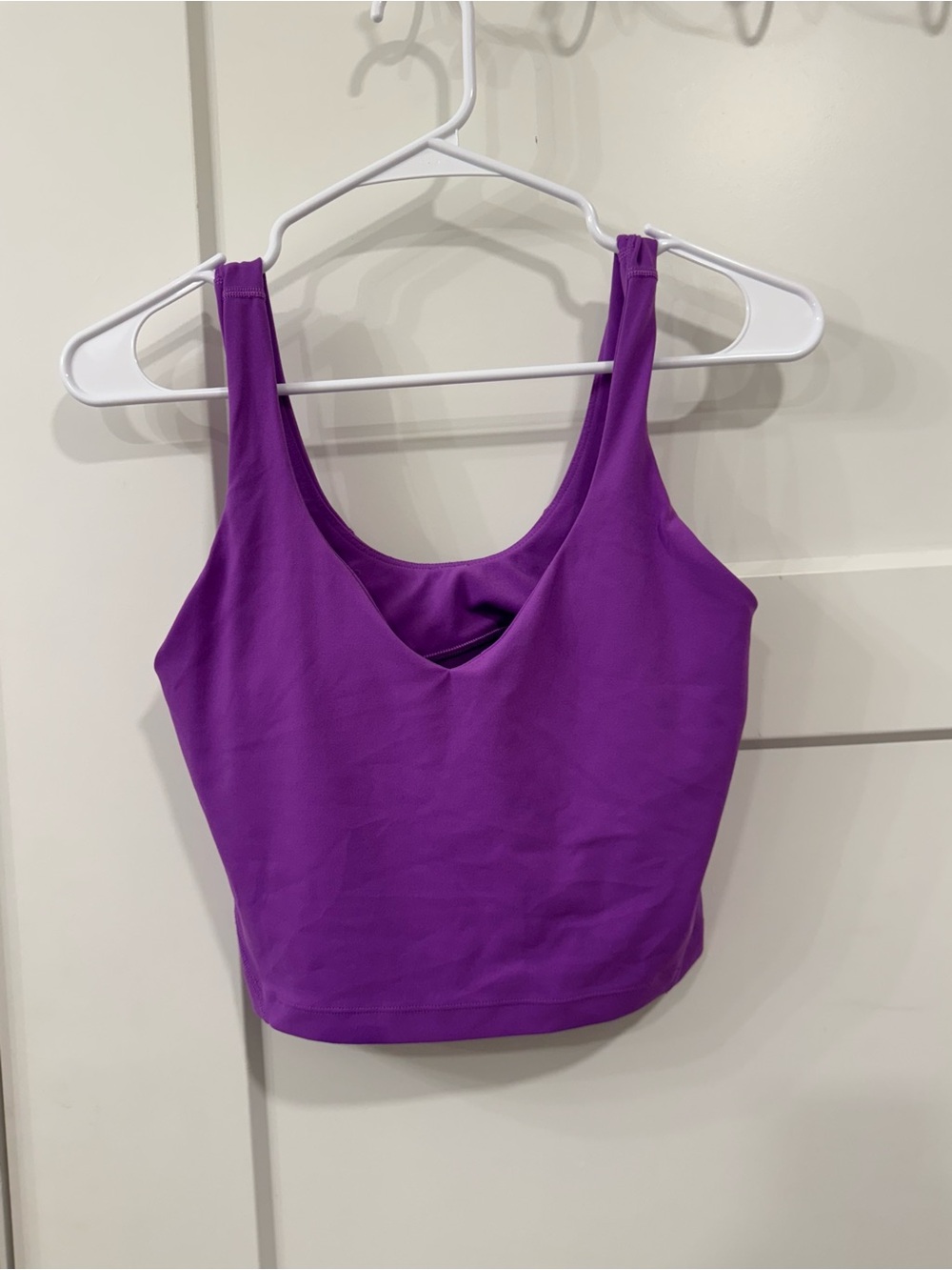 lululemon athletica V-Neck Crop Tank in Vibrant Purple